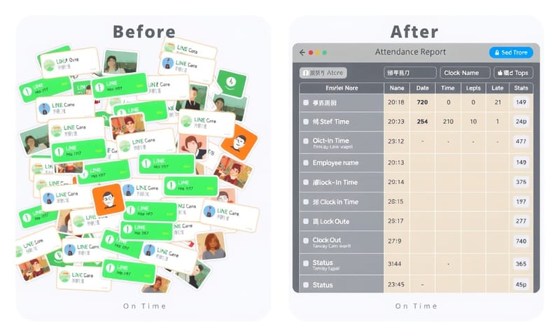 不同打卡方式的紀錄對比