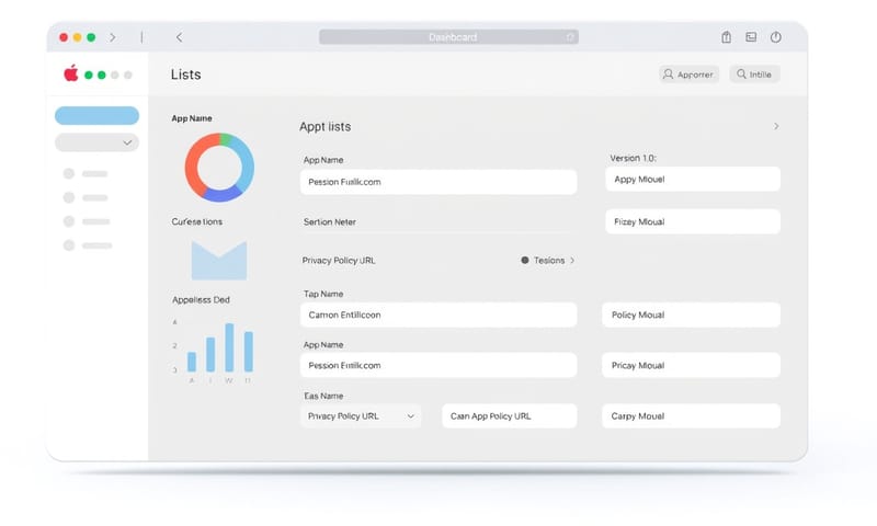 在 App Store Connect 填寫 App 詳細資訊的示意圖