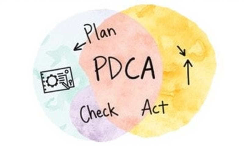 ISO 27001 導入的 PDCA 循環，這是一個持續改善的過程。