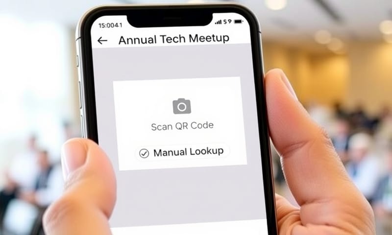 用 No-code 工具打造的簡易報到 App 介面