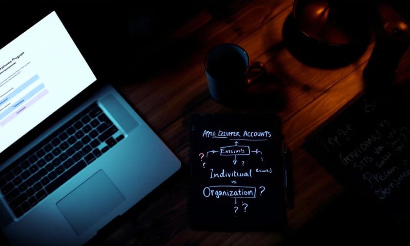 開發者在決定帳號類型時的思考過程