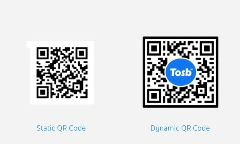 靜態與加上品牌 Logo 的動態 QR Code 對照