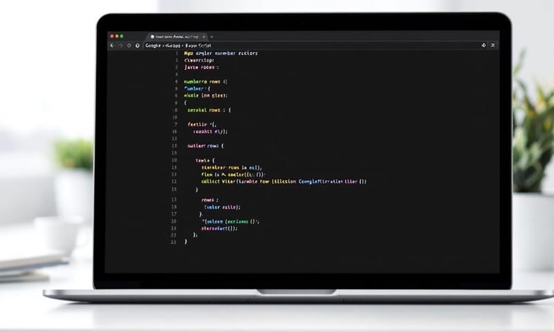 Google Apps Script 編輯器介面