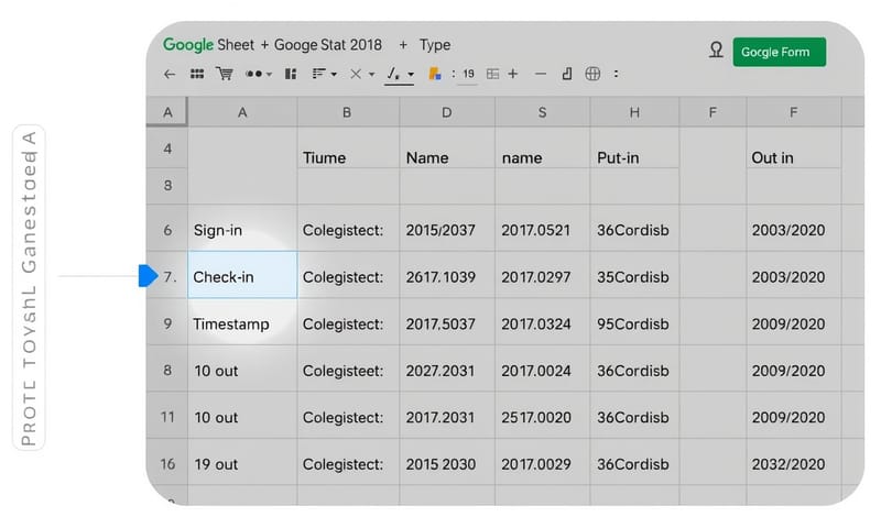 表單回應會自動彙整到 Google 試算表，包含時間戳記