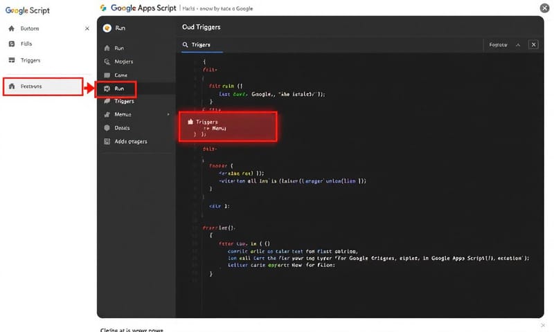 這就是我們要寫程式的地方：Apps Script 編輯器
