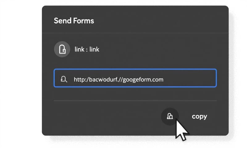 從Google表單取得共用連結的畫面