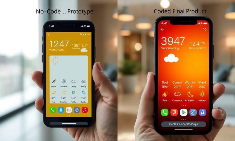 App 原型 vs. 最終產品的可能樣貌