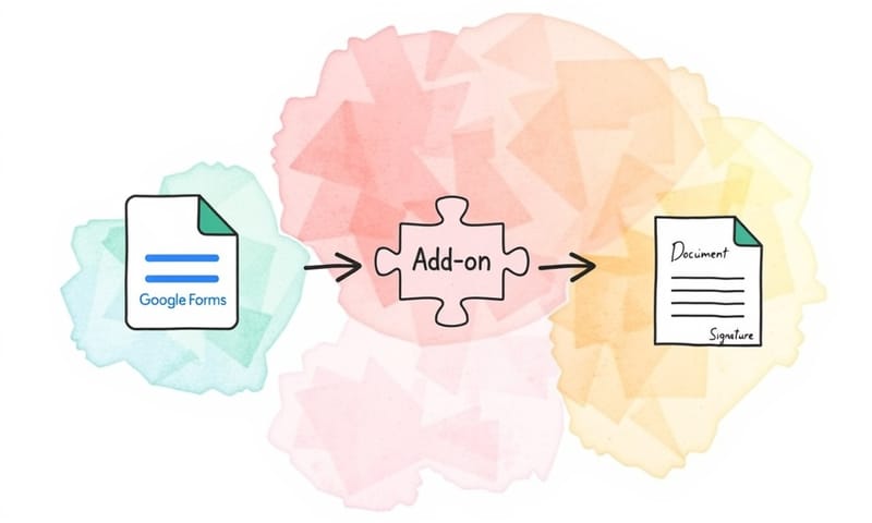 使用外掛擴充 Google 表單功能的流程示意