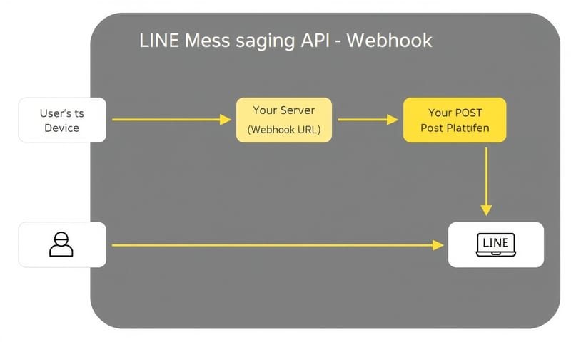 Messaging API 的 Webhook 訊息流程