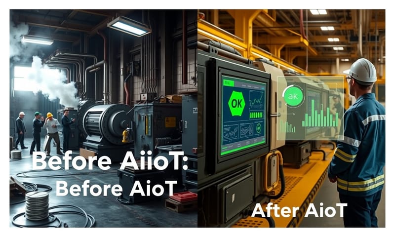 智慧工廠轉型前後對比