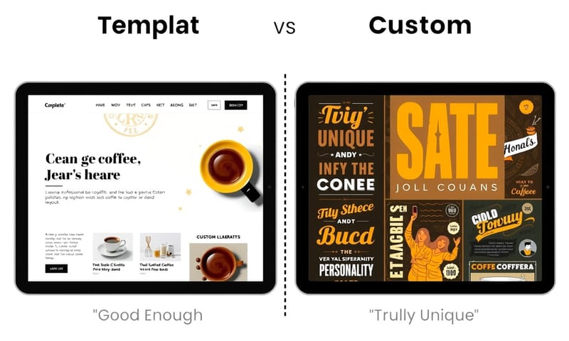 模板網站與客製化網站的風格差異
