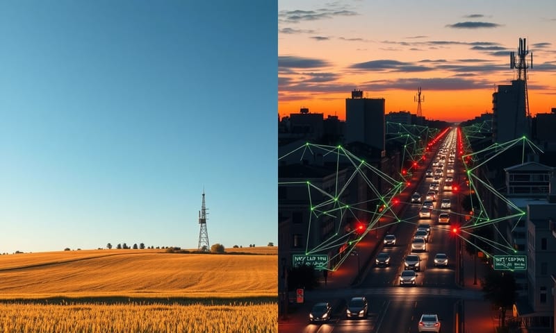 通訊技術的選擇：廣域覆蓋 vs. 城市密集部署