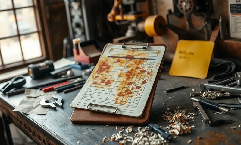 現場真正的資訊來源：油膩的報工單