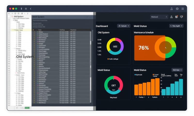 傳統試算表與現代化管理系統儀表板的對比