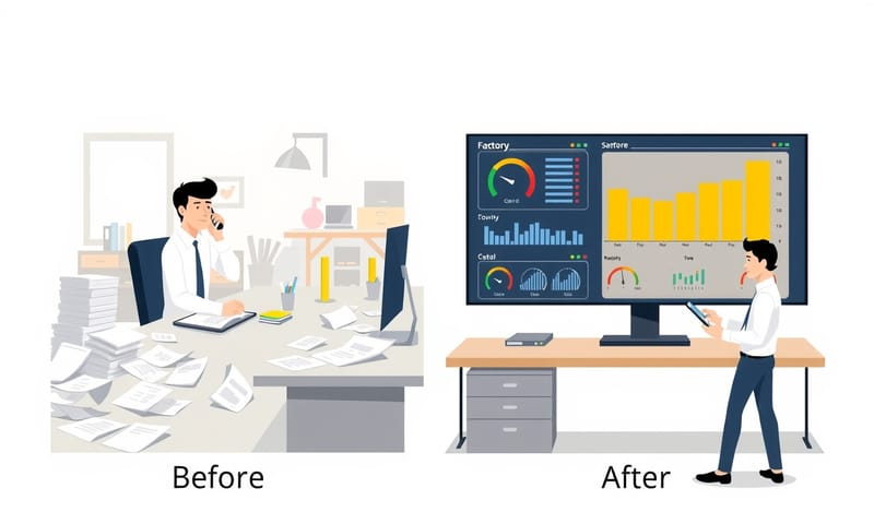 轉型前後的工作流程對比