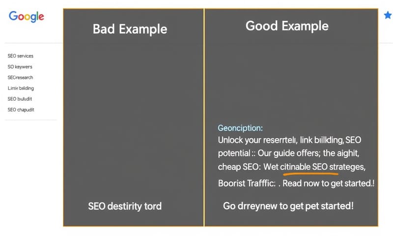 好的描述 vs. 壞的描述在搜尋結果中的樣子