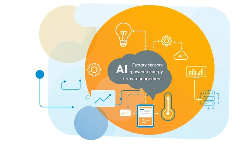 AI 能源管理系統運作流程示意圖