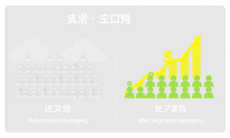 分眾行銷前後的訊息成本與成效對照