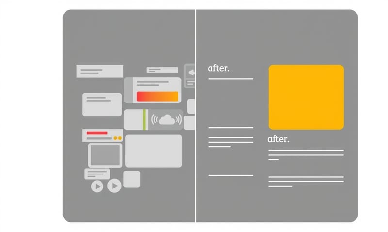 好的 UI 設計與混亂的舊式設計對比