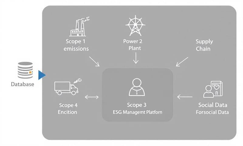 ESG資料整合流程示意圖