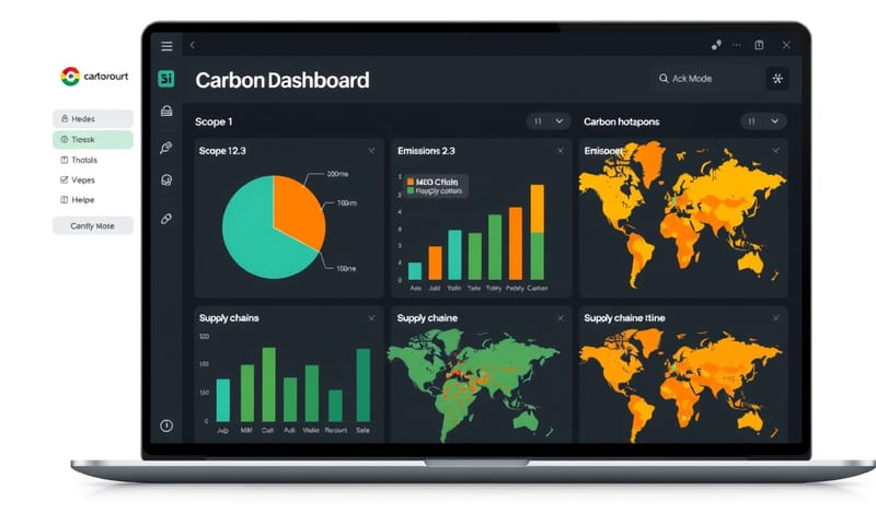 現代化碳盤查系統的儀表板範例