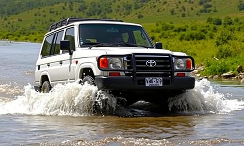 涉水能力是基本功，這也是它成為偏遠地區首選的原因之一。