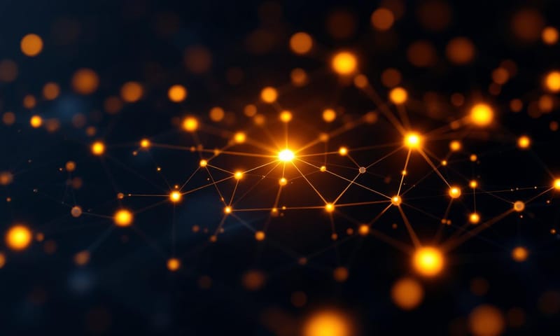 抽象化的連結網路，代表權重如何在網站間流動