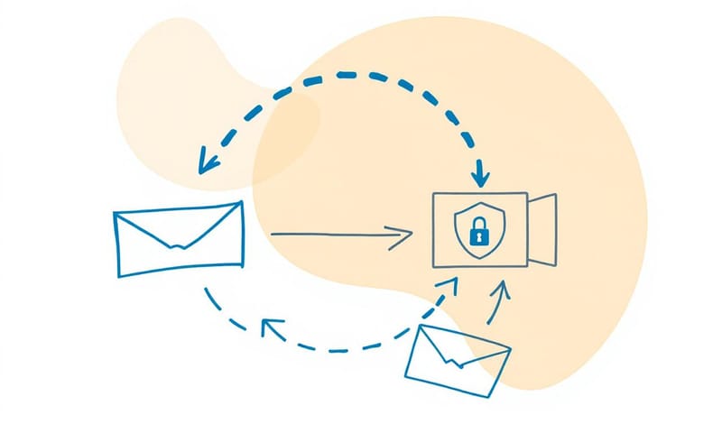 Hide My Email 運作流程示意