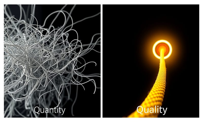 選擇重質不重量的內容策略，就像選擇一條清晰的路，而非混亂的小徑。