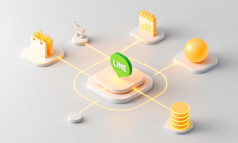 LINE Bot 自動化流程概念圖