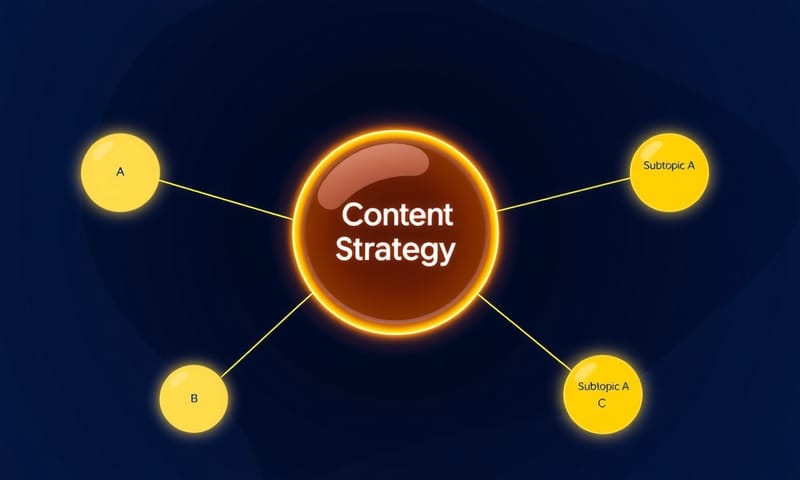 內容叢集策略的示意圖