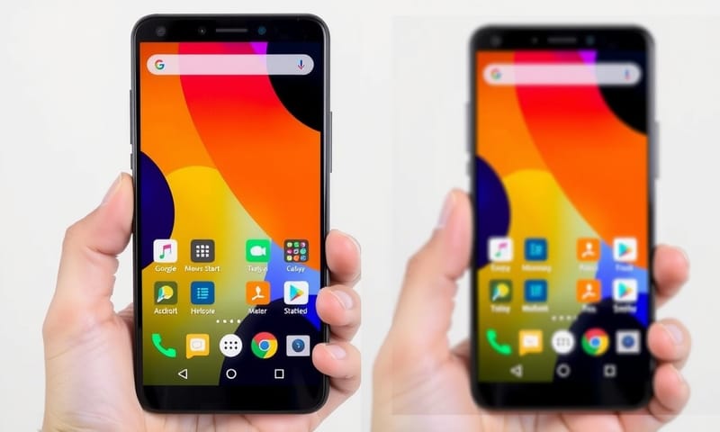 左邊是原本的桌布，右邊是套用模糊效果後，圖示變得更突出了。