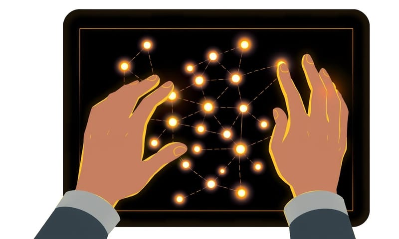 視覺化筆記軟體的使用情境示意