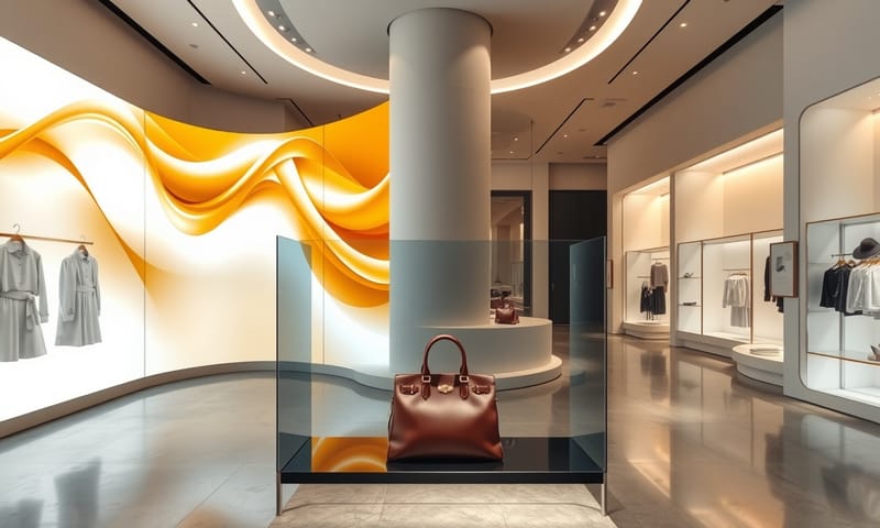 融合了可撓性與透明螢幕的未來零售空間